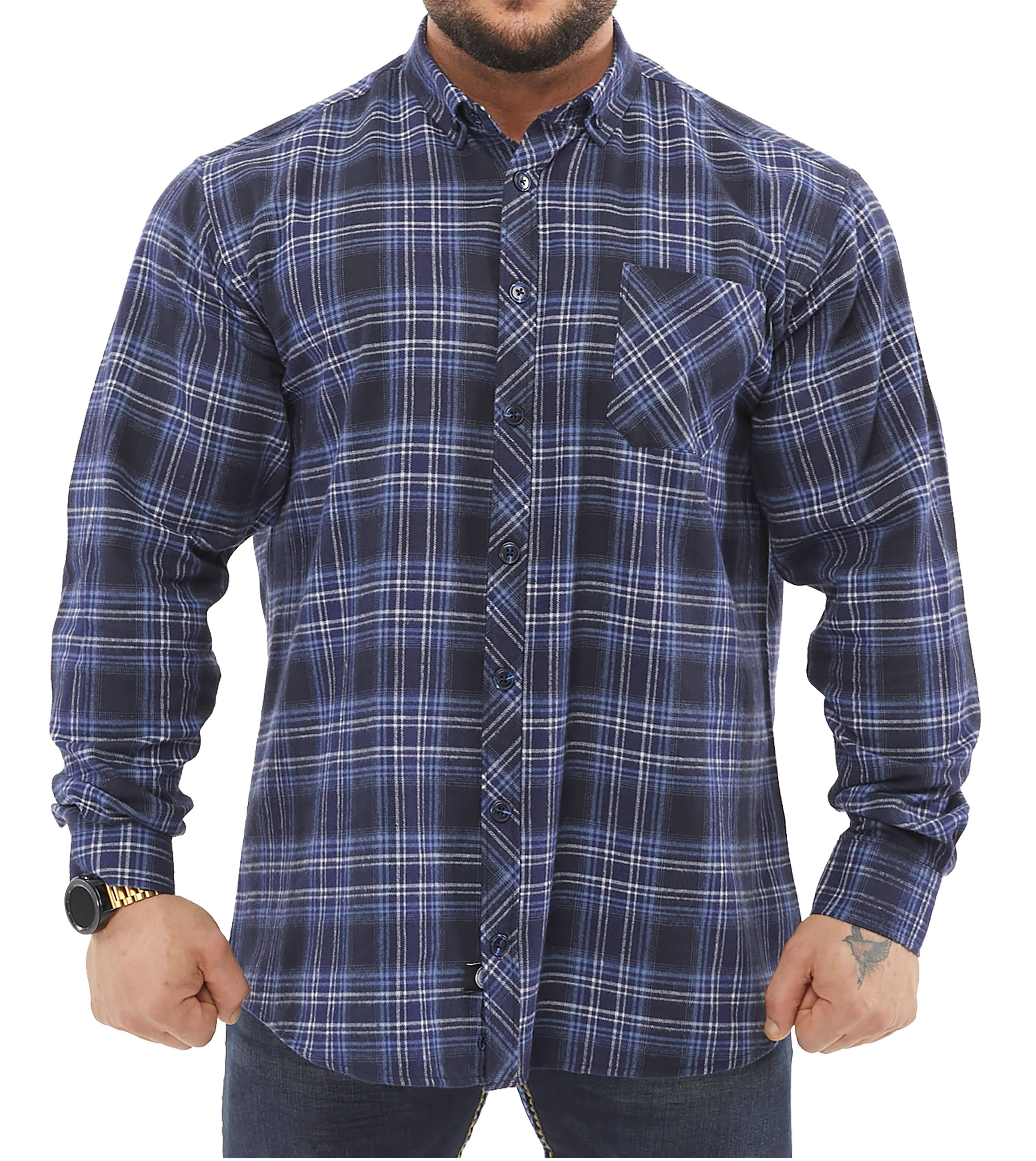 Men's Oversize Long Sleeve Button Closure Winter Shirts