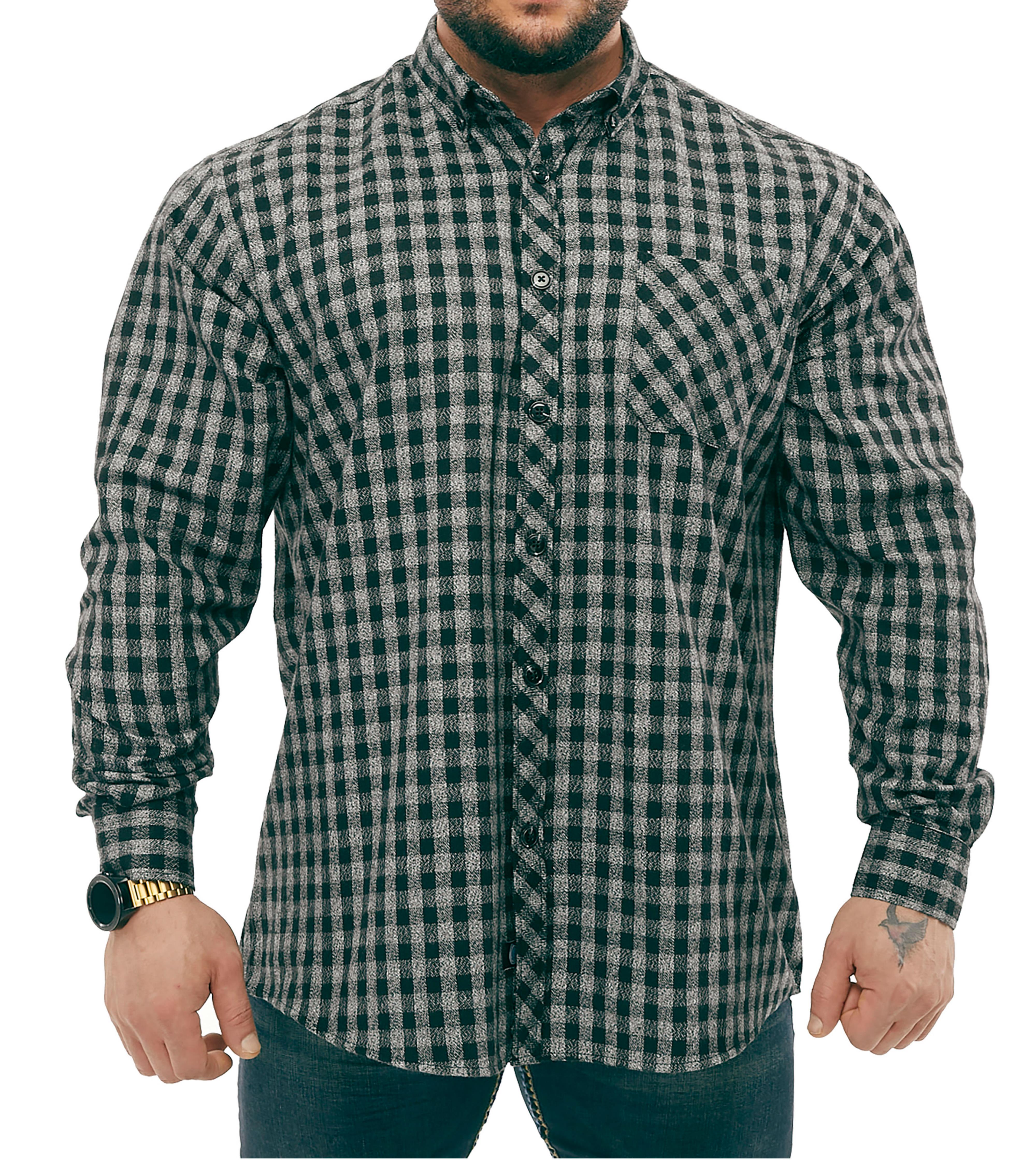 Men's Oversize Long Sleeve Button Closure Winter Shirts