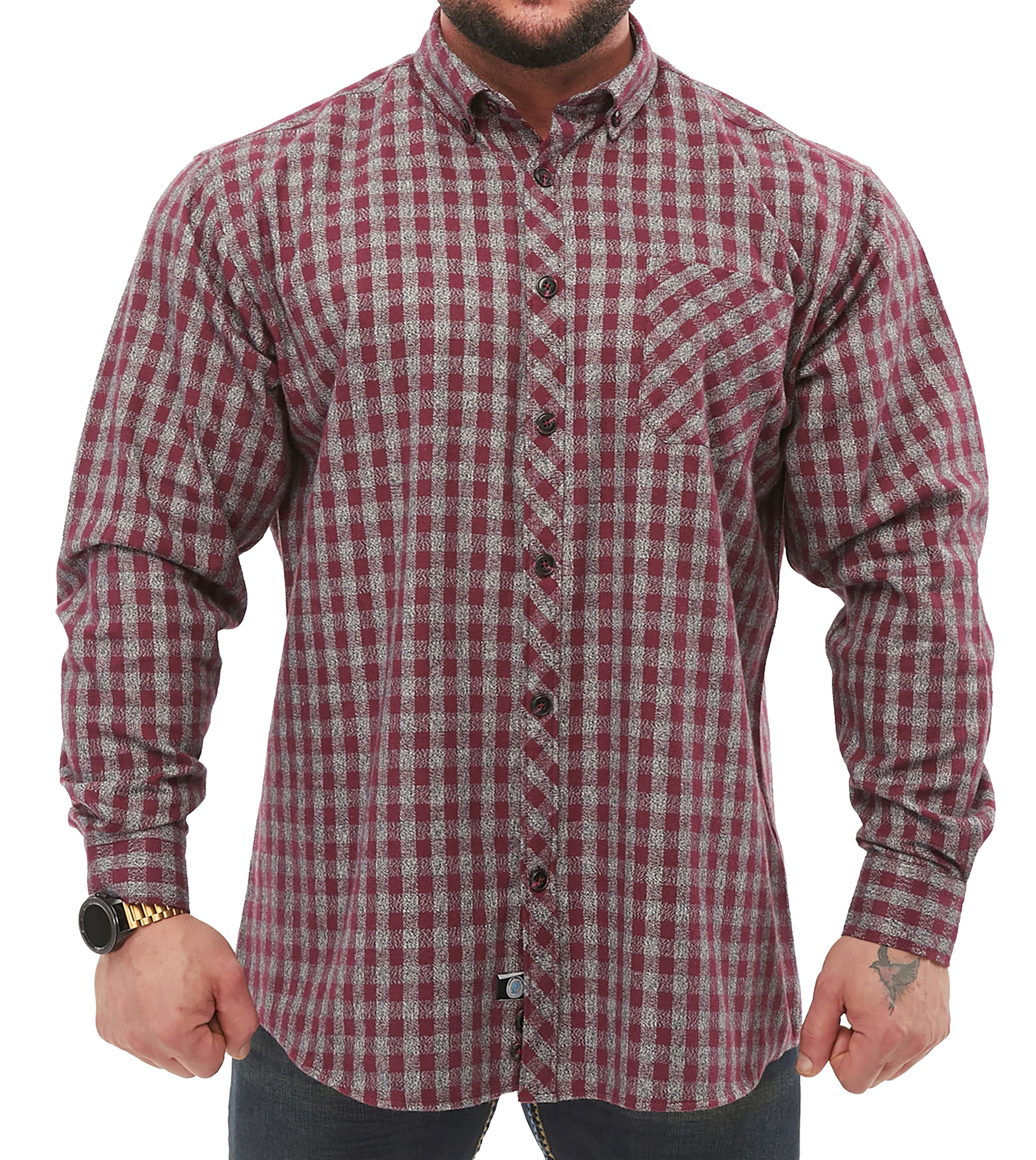 Men's Oversize Long Sleeve Button Closure Winter Shirts