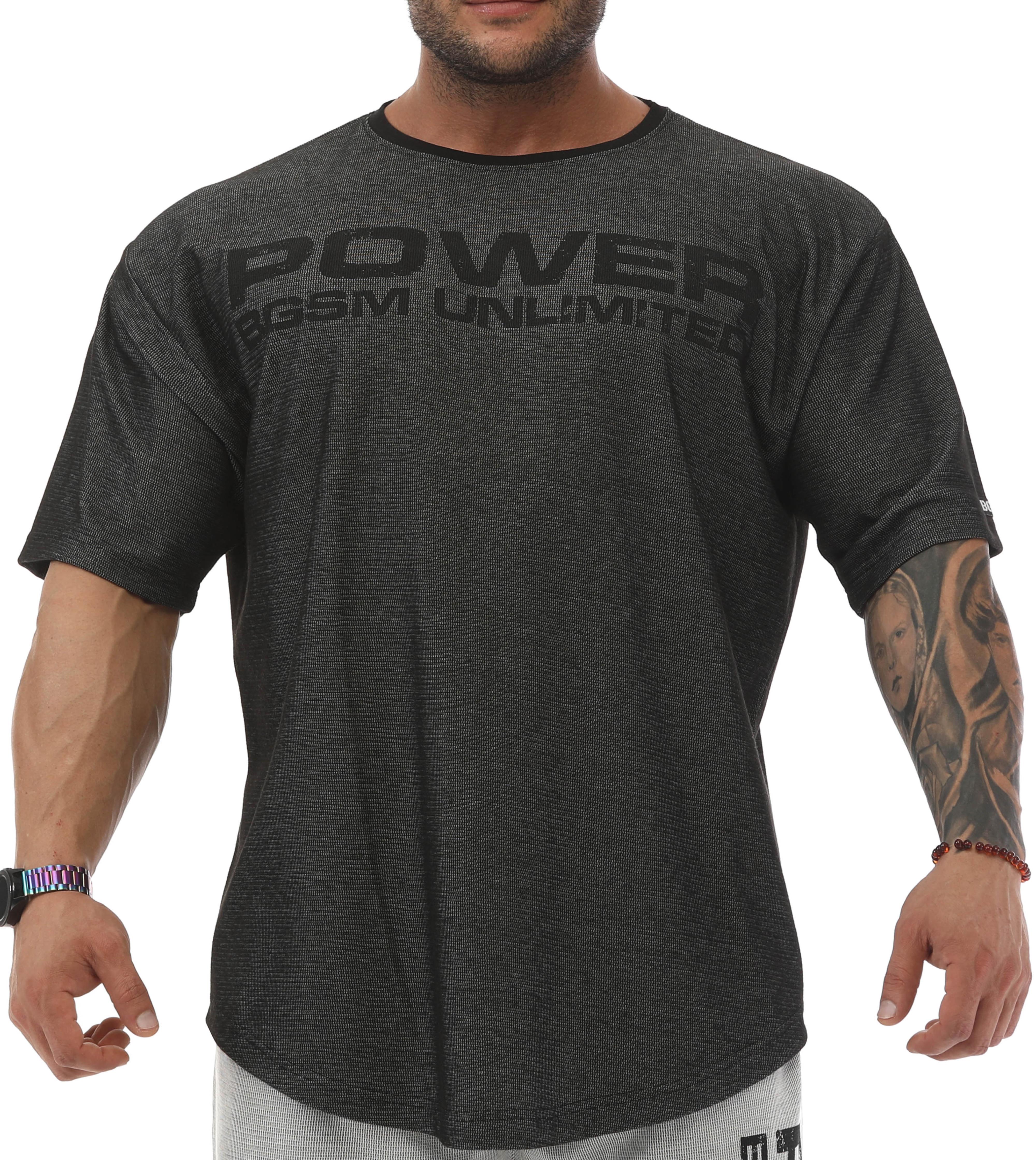 Men's Oversize Rag Top Gym T-shirt BGSM 3330 ANTHRACITE