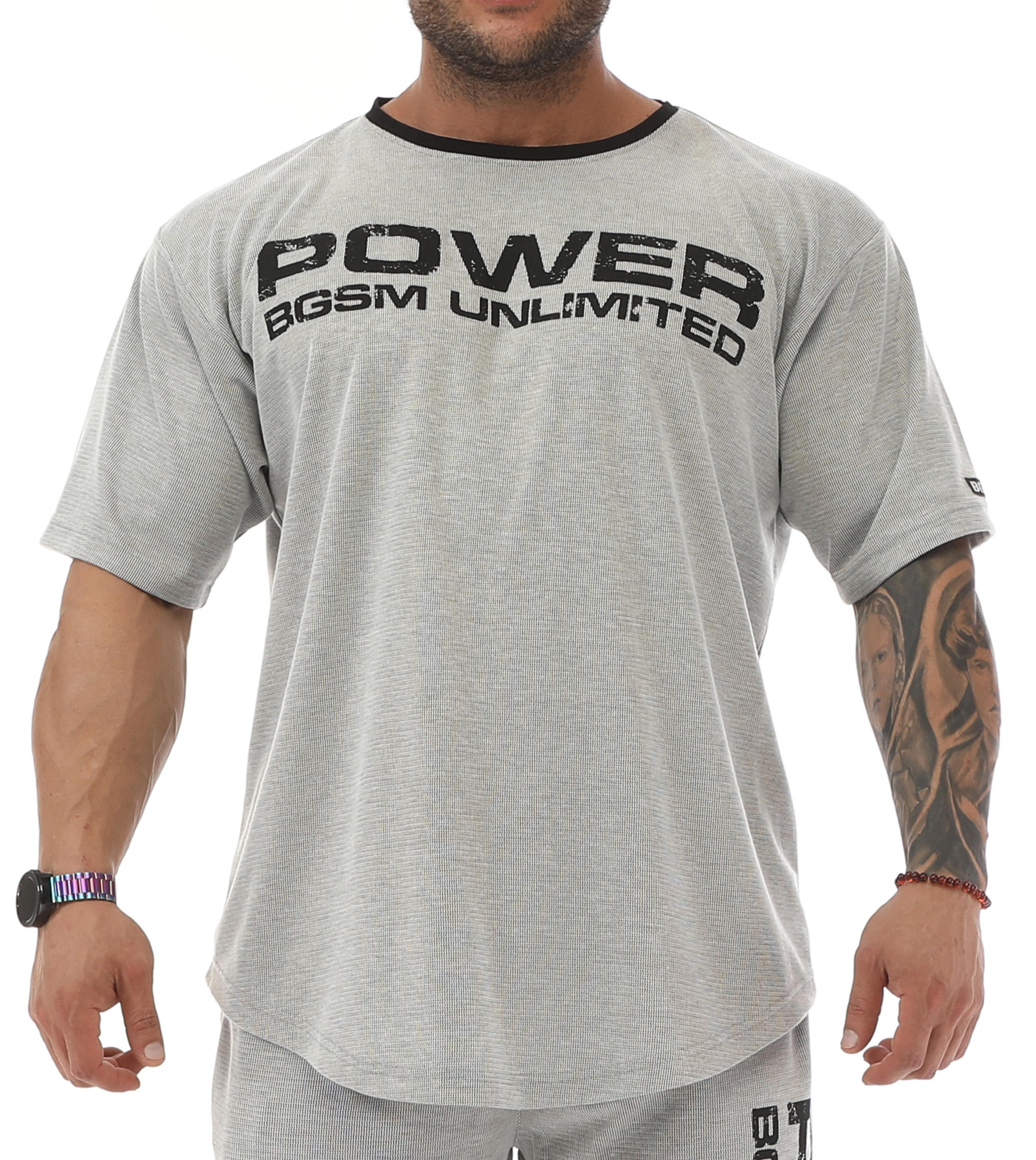 Men's Oversize Rag Top Gym T-shirt BGSM 3330 STONE