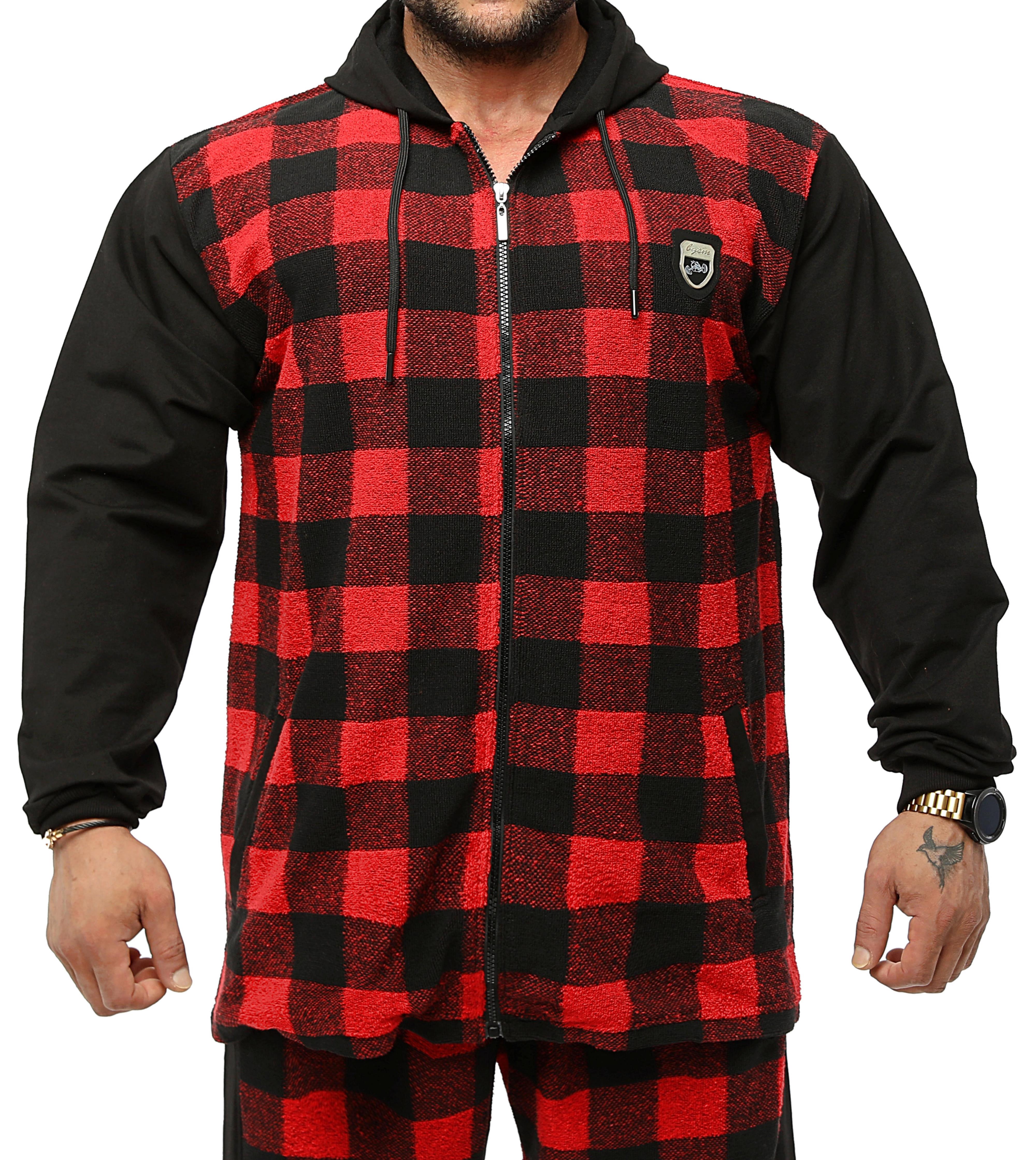 Mens Oversize Sportive Towel Jacket Winter Zippered Hoodie