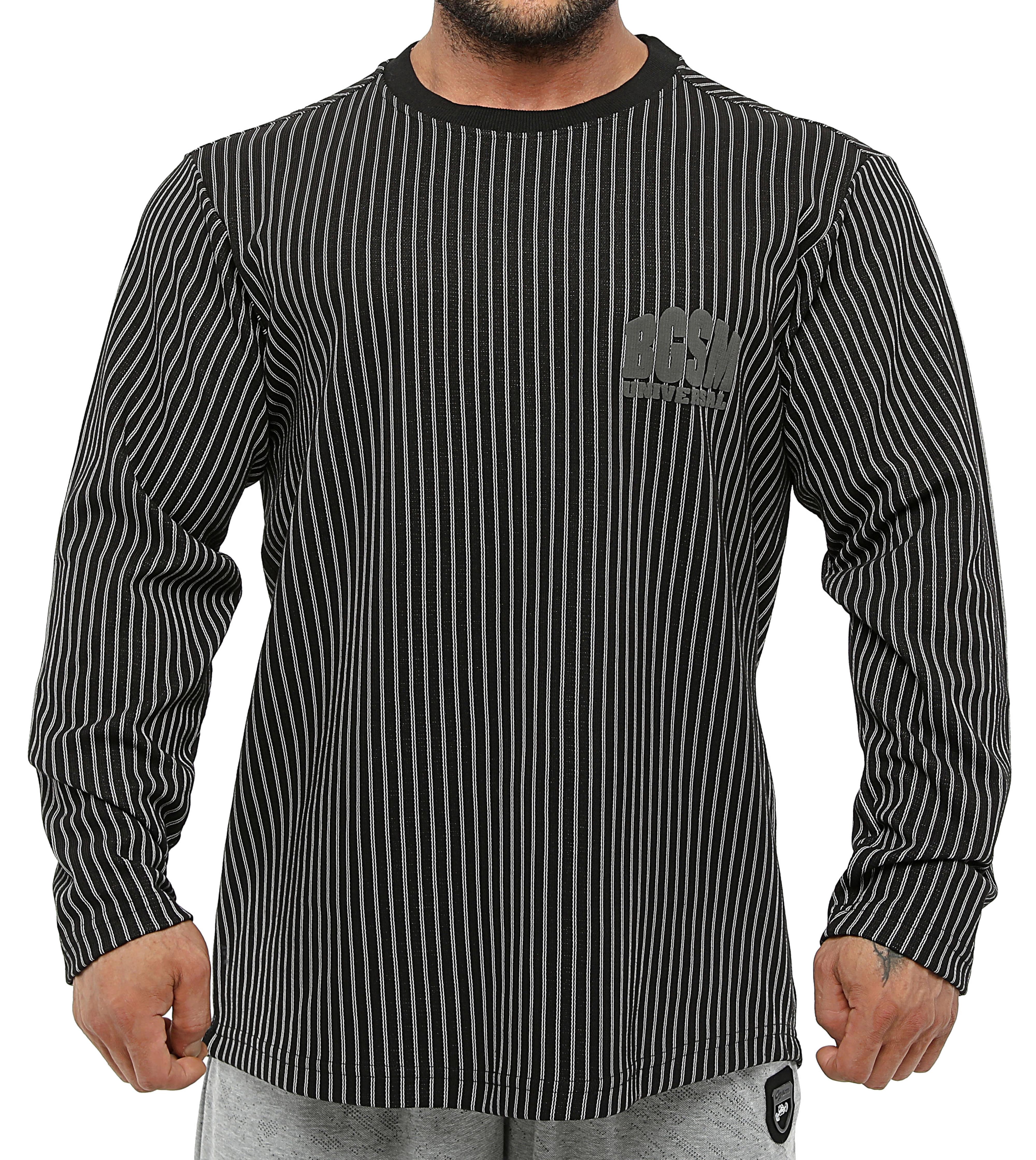 Men's Oversize Striped Black Luxury Sweater