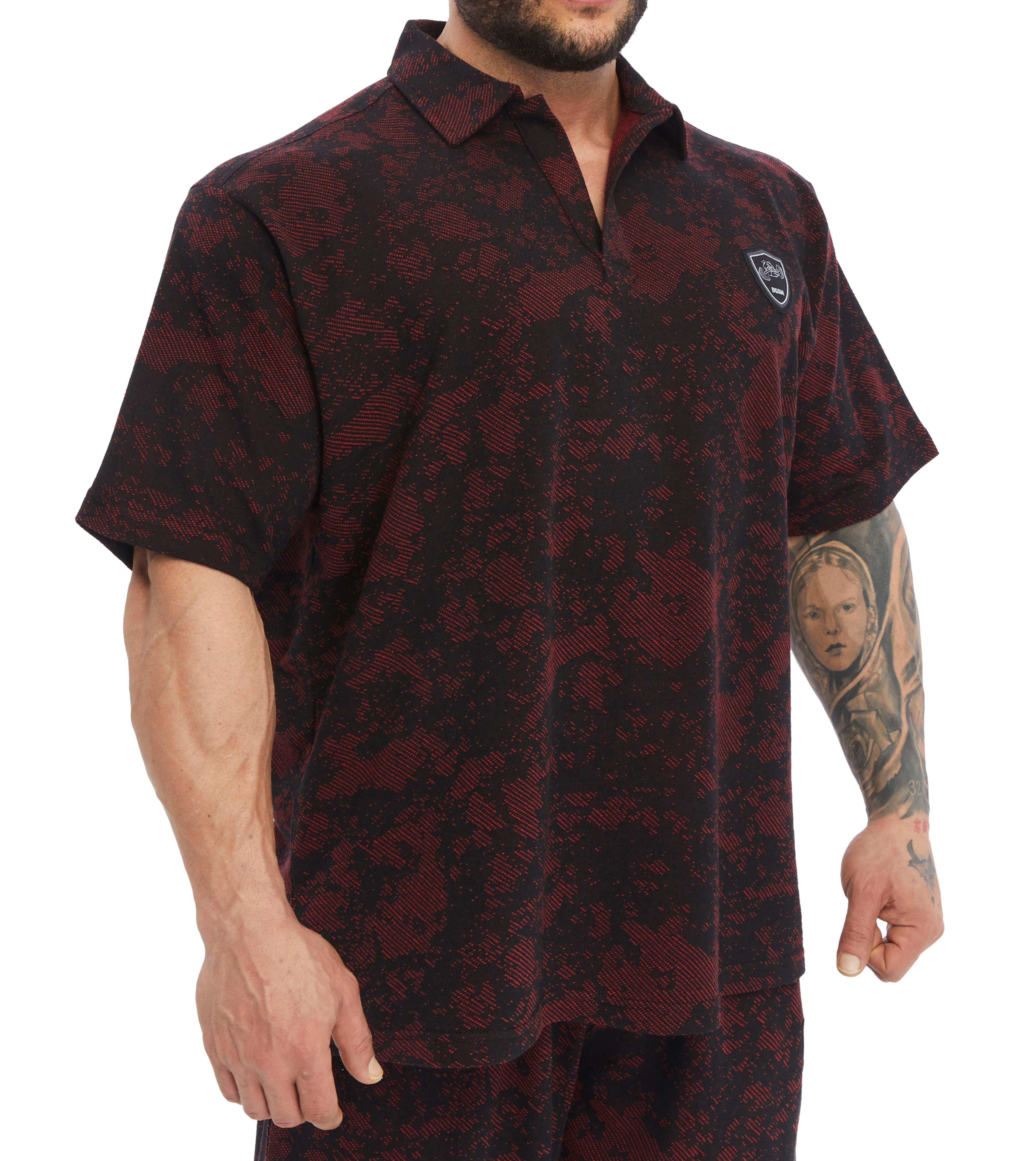 Men's Oversize Technic Camo Polo T-shirt