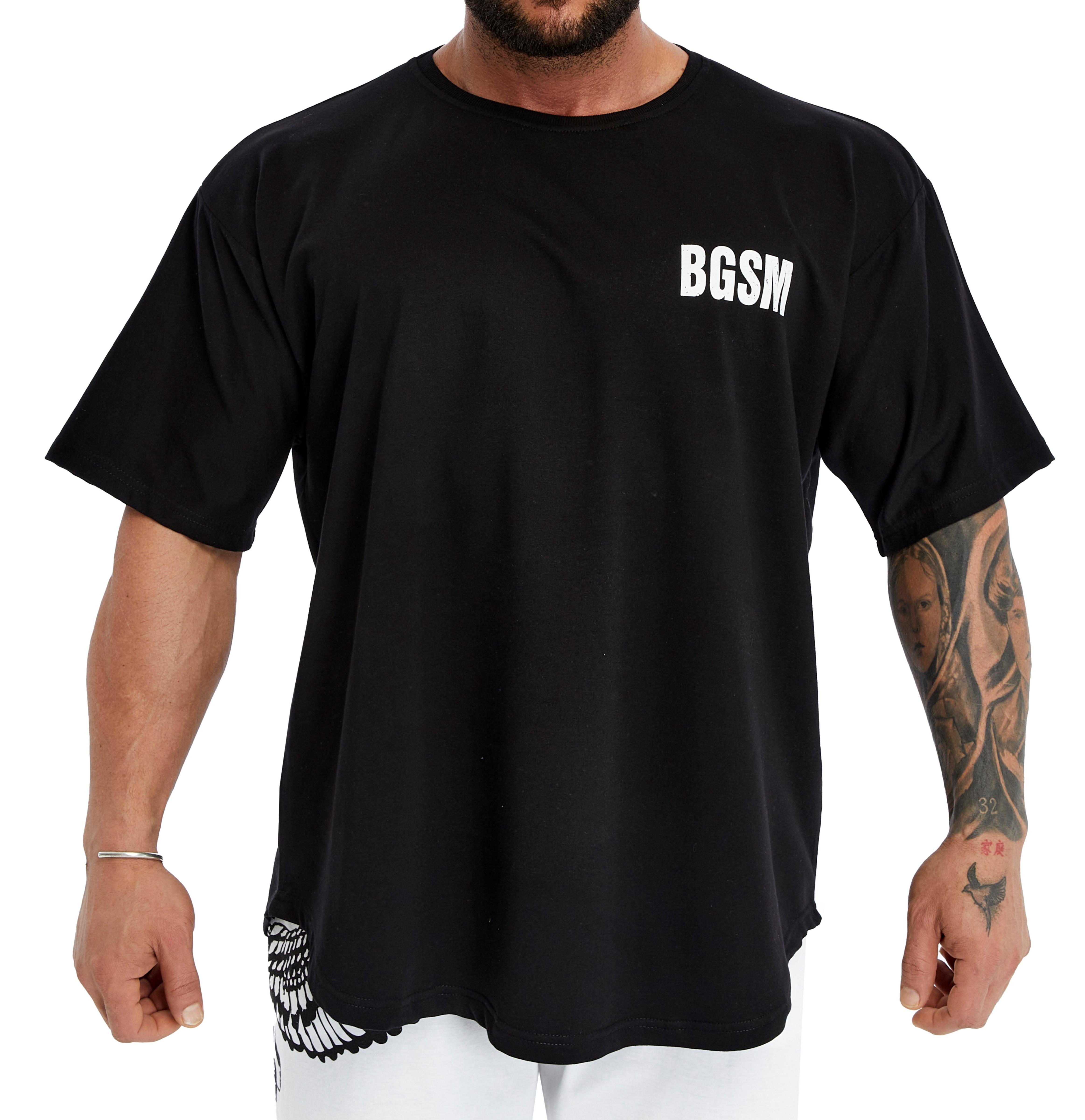 Mens Oversized Perfomance T-Shirt Cotton Rag Top