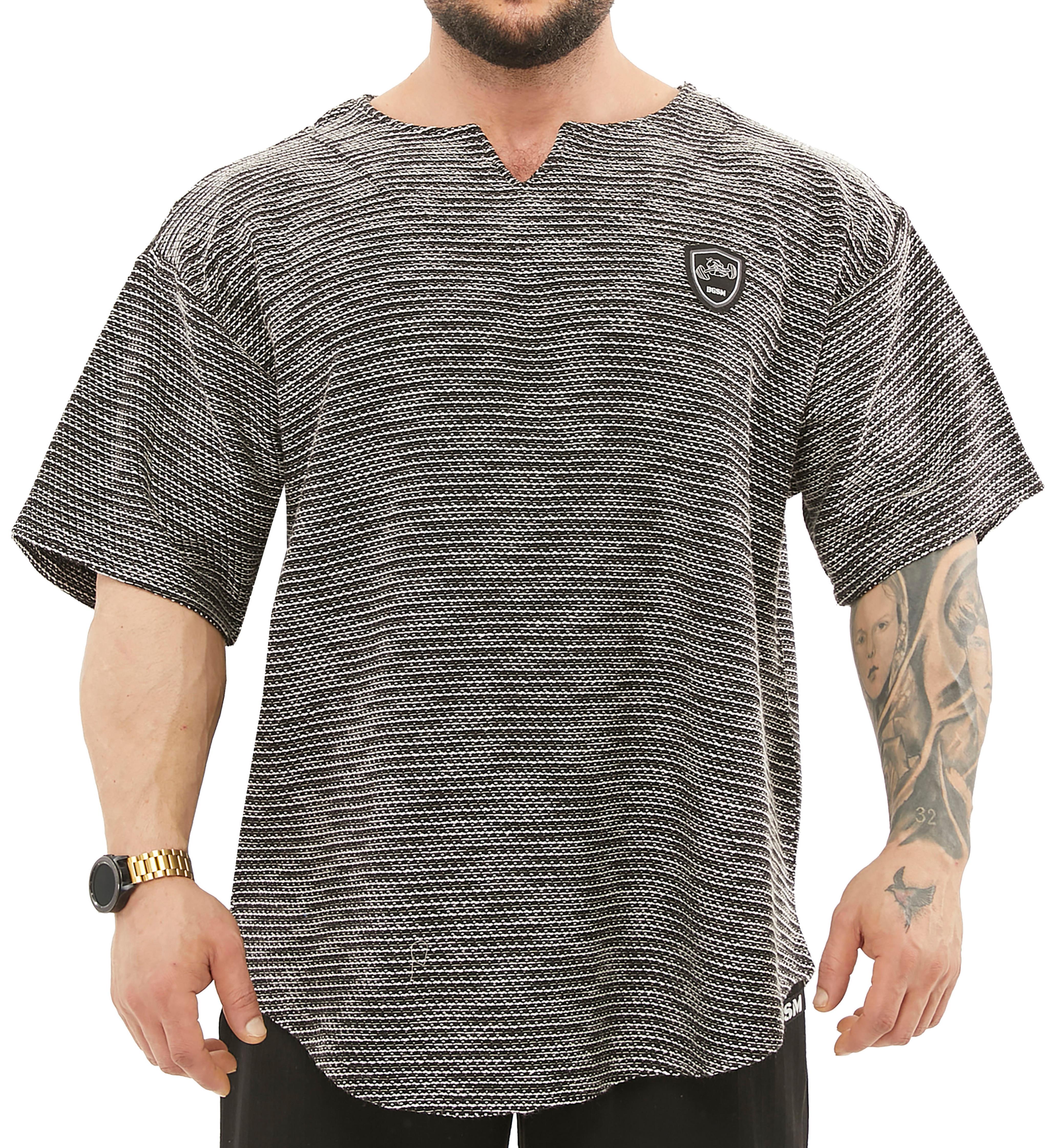Men's Textured Knitted Oversize Rag Top T-shirt