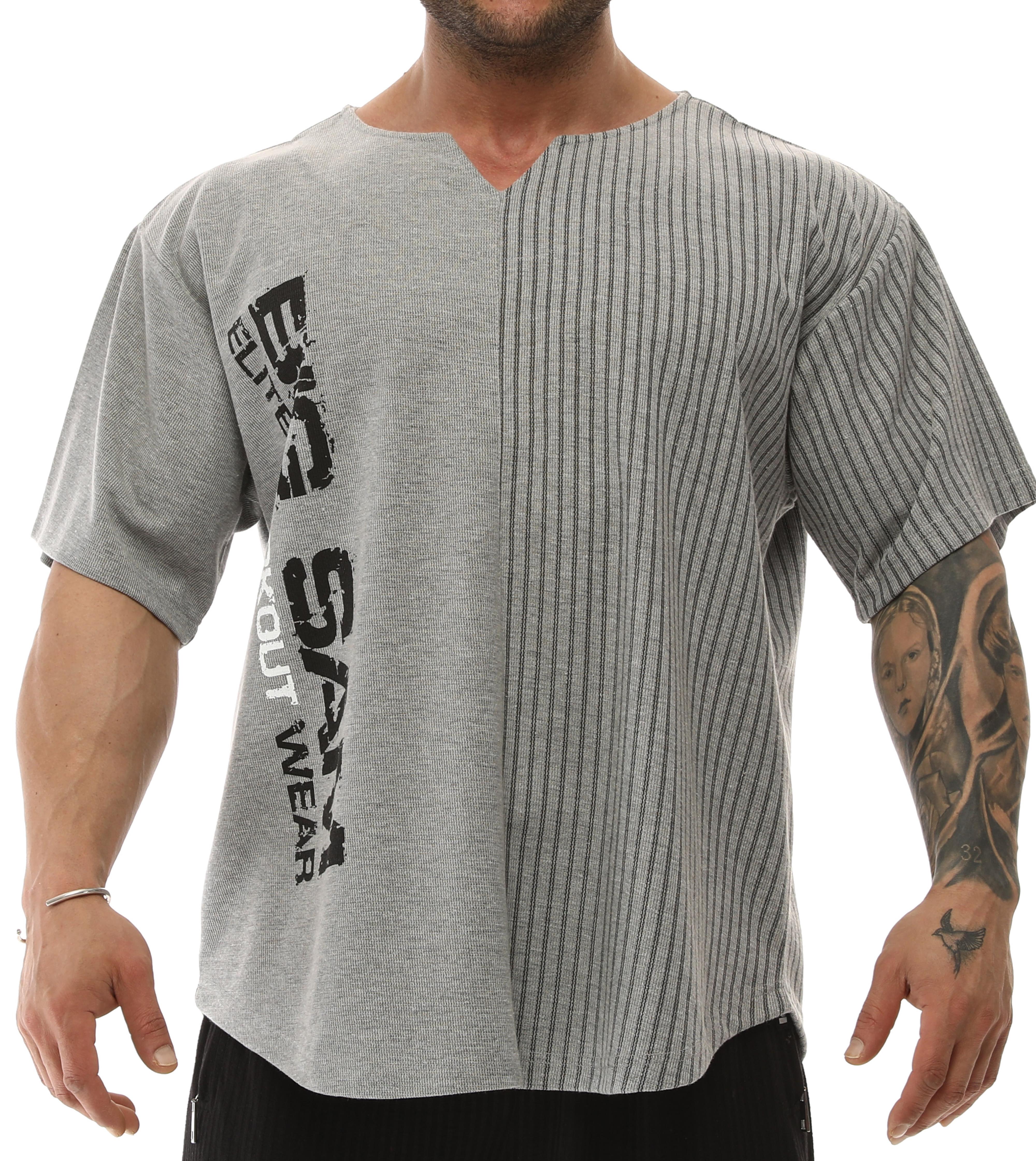 Oversize Bodybuilding Rag Top T-shirt Grey