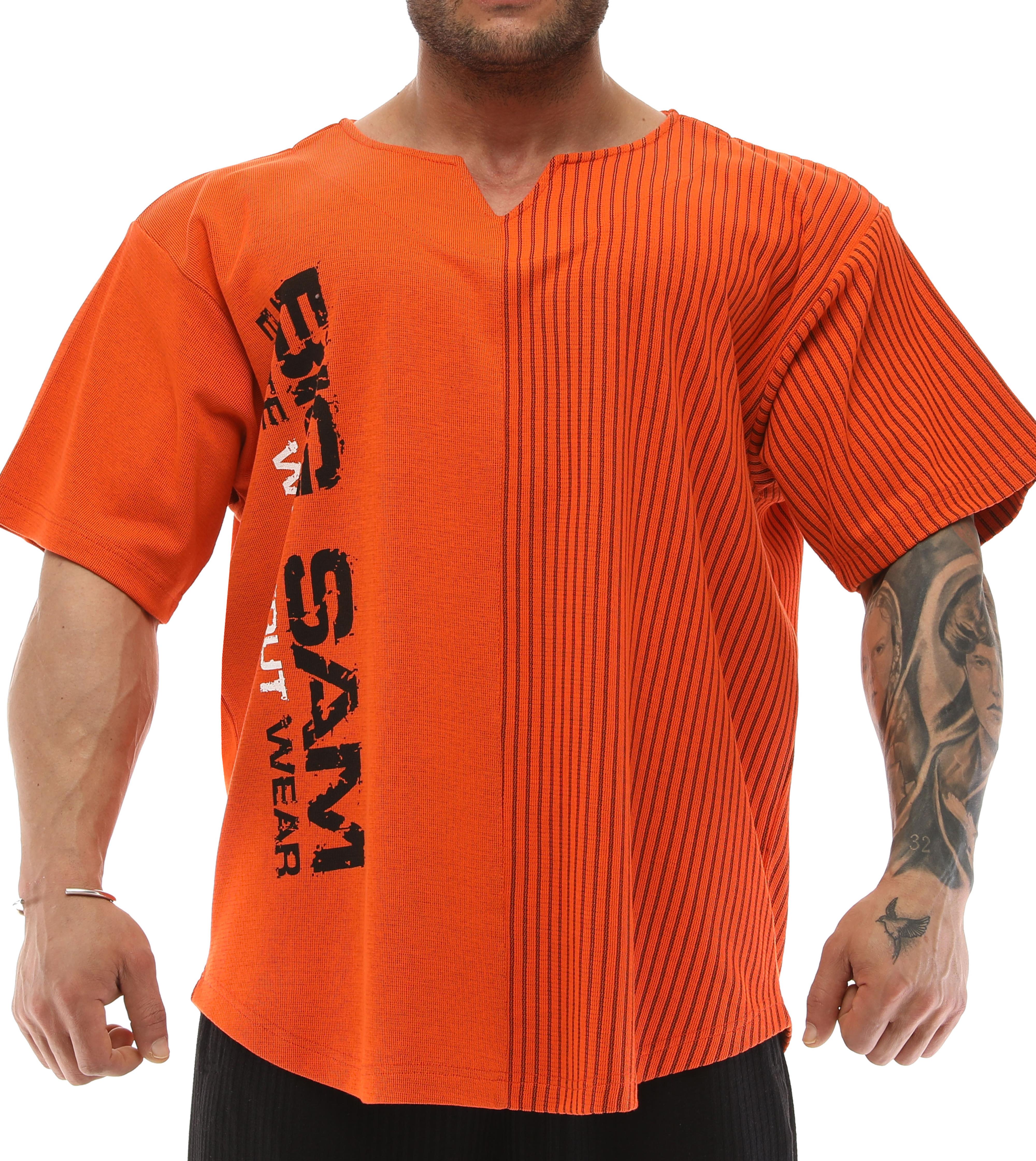 Oversize Bodybuilding Rag Top T-shirt Orange