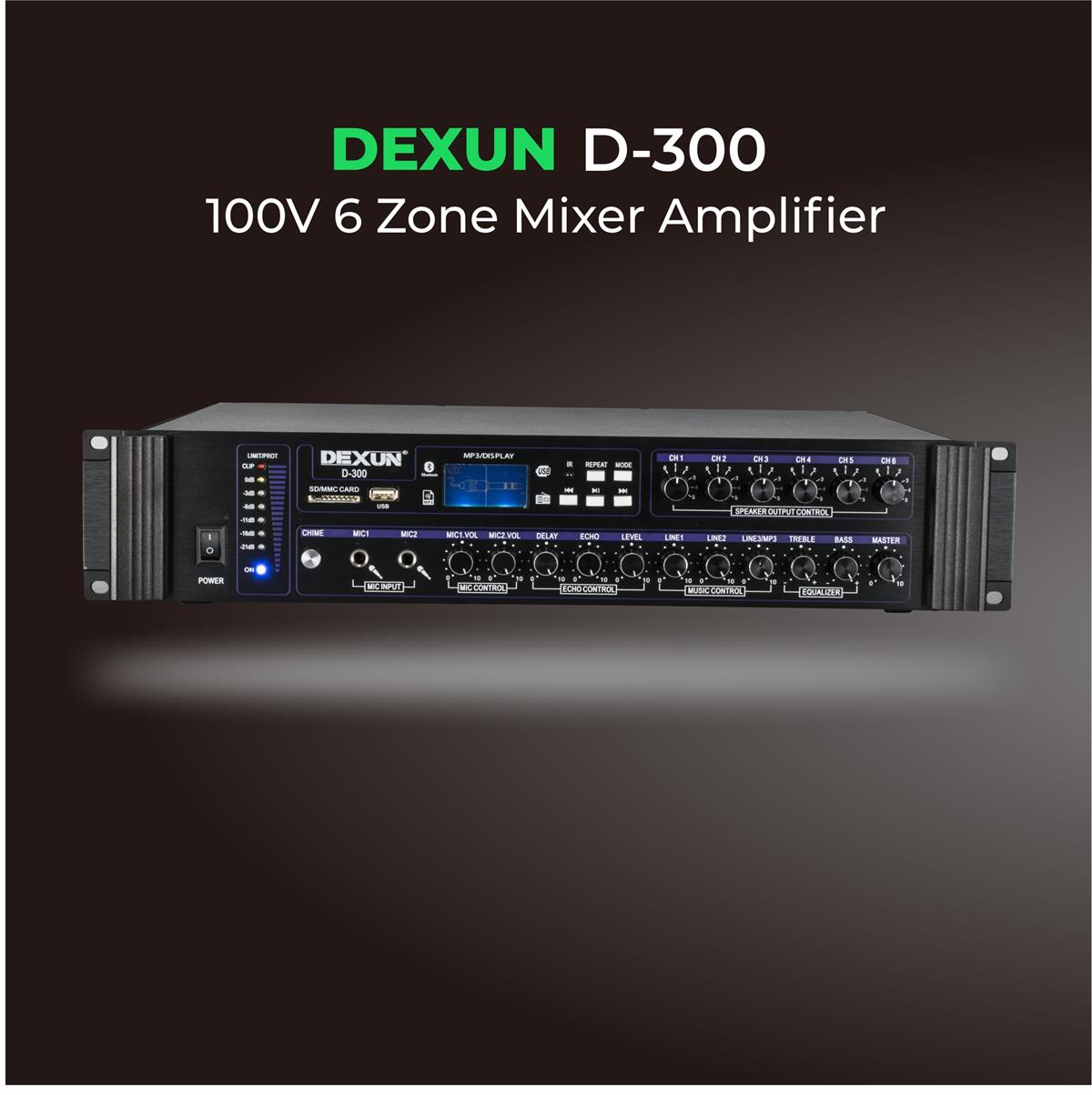Dexun D-300 Zone Mix Amplifier