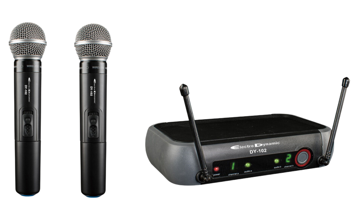Electro Dynamic DY-102 Kablosuz Çift El Mikrofon