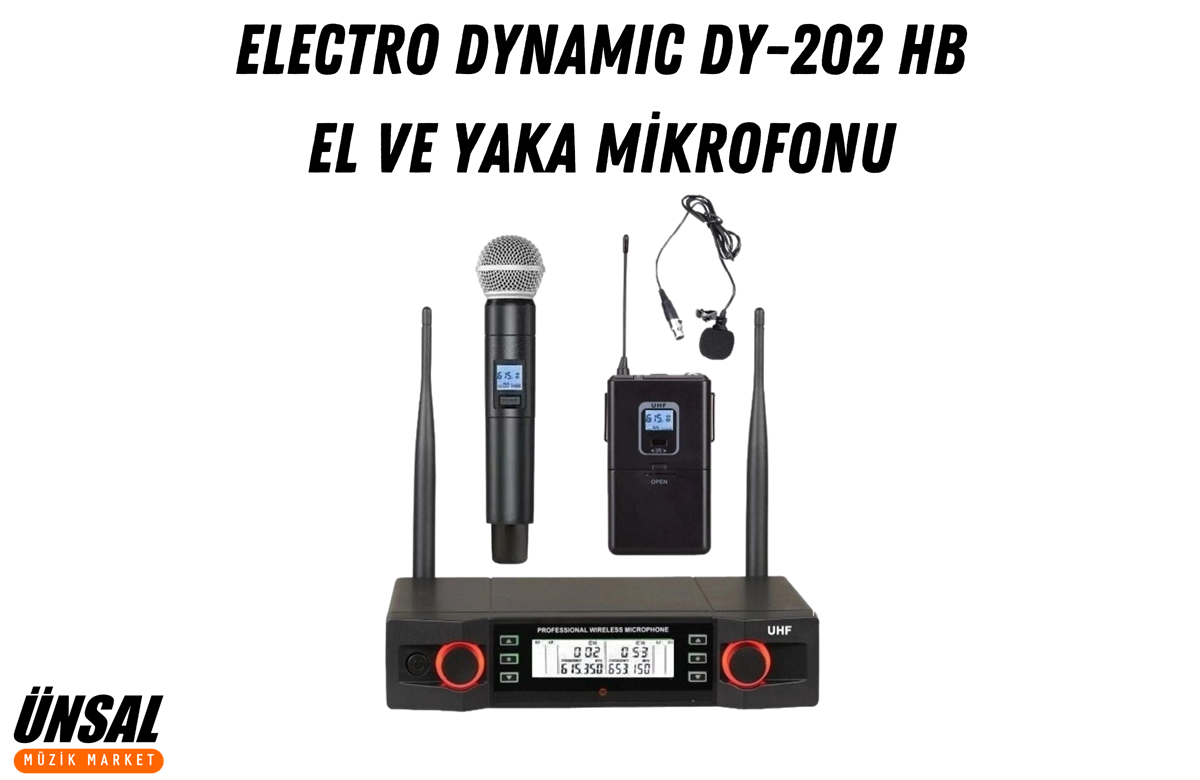 Electro Dynamic DY-202 Kablosuz El ve Yaka Mikrofonu
