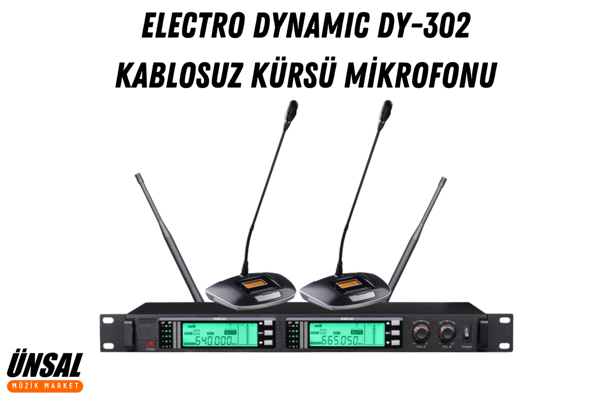 Electro Dynamic DY-302 Kablosuz Kürsü Mikrofonu