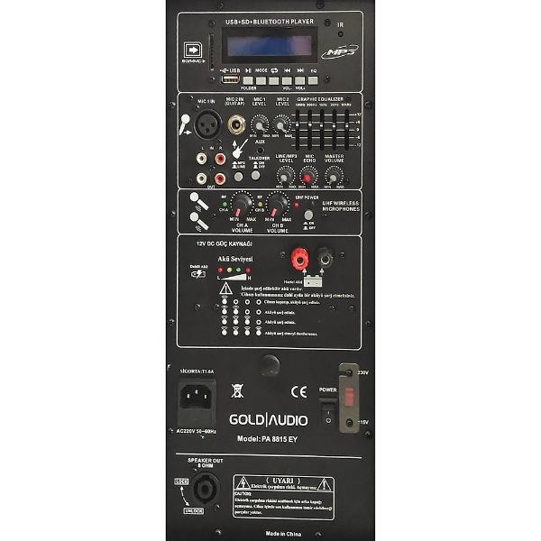 Gold Audio PA 8815 EE Taşınabilir Amfi