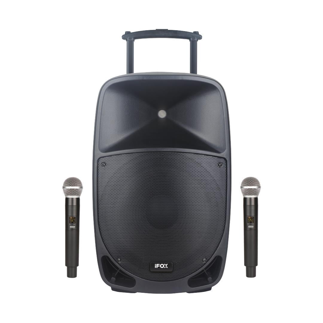 iFOX FX-1520 A 15 2 El Mikrofonlu Bluetooth Bağlantılı Taşınabilir Aktif Kabin Hoparlör