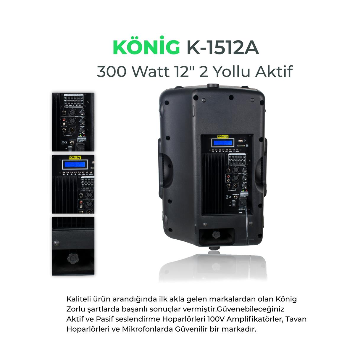 König K–1512 A Aktif Hoparlör