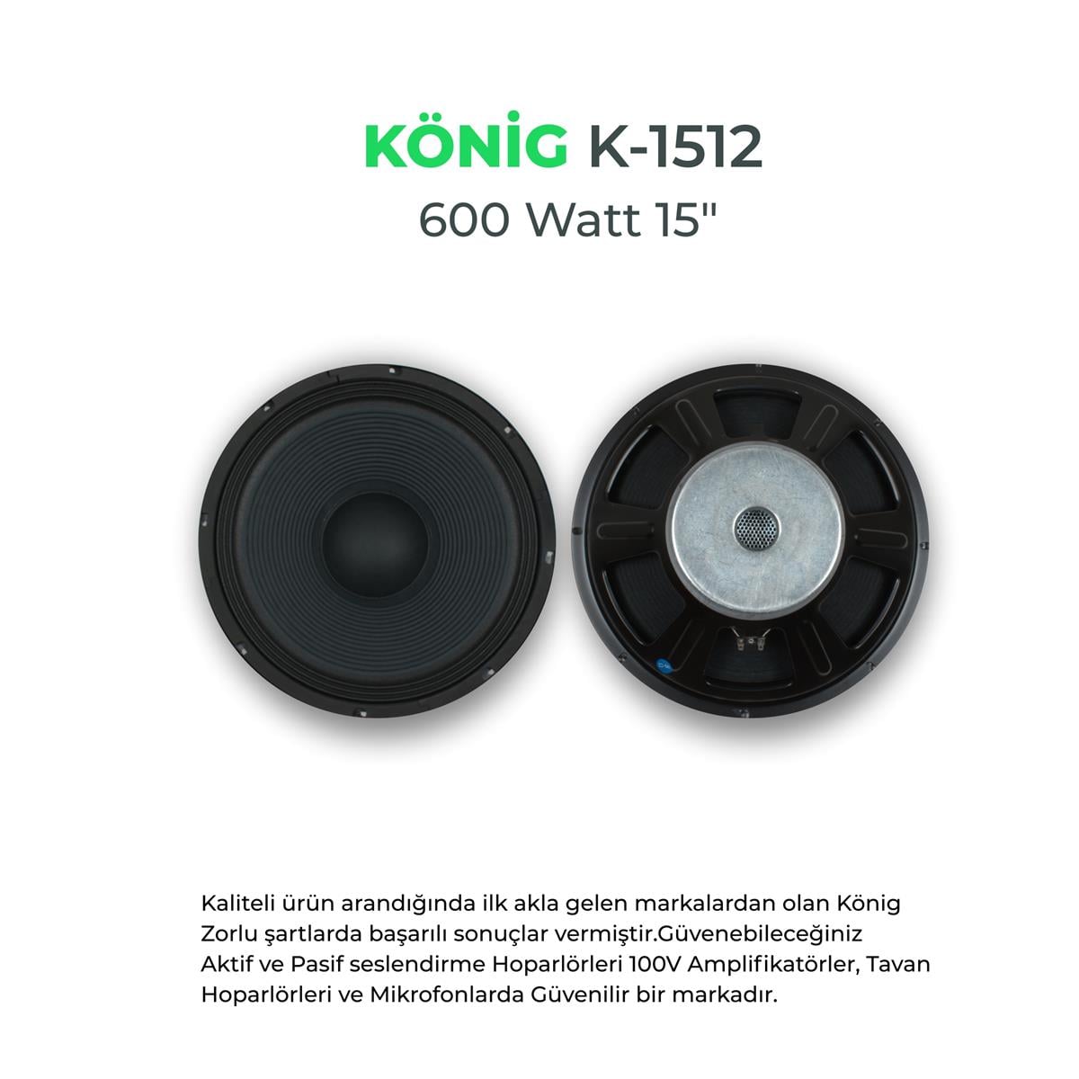 König K-1512 Çıplak Hoparlör