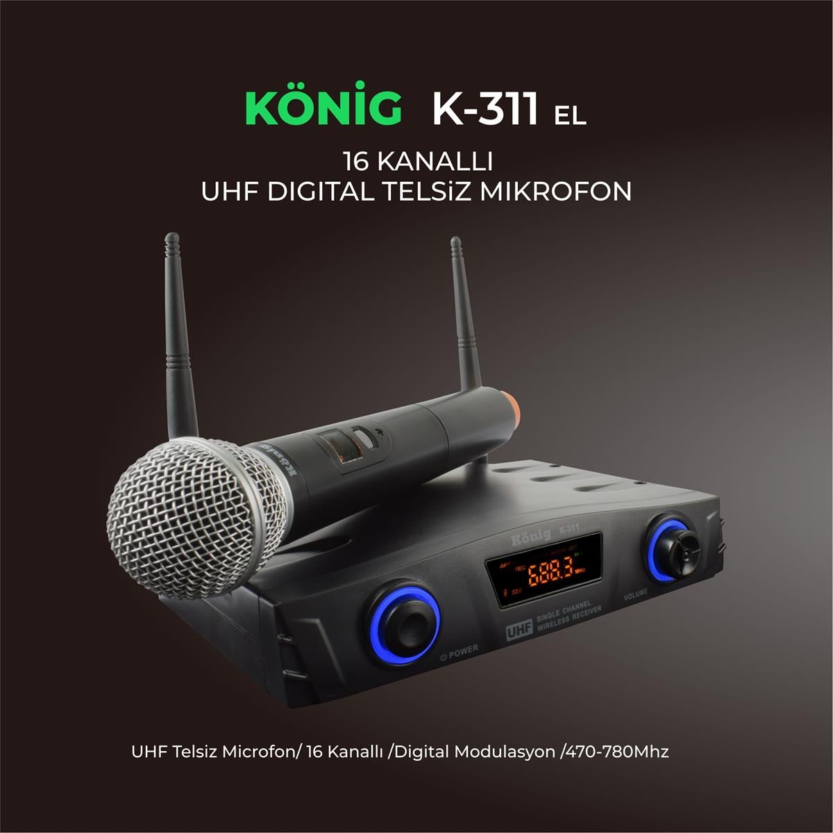 König K–311E Telsiz Mikrofon