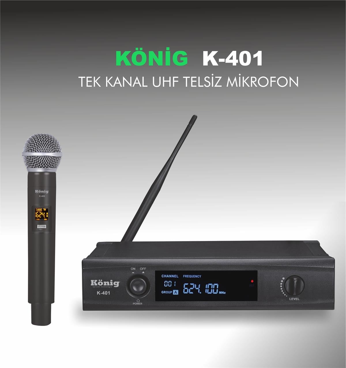 König K–401E Telsiz Mikrofon
