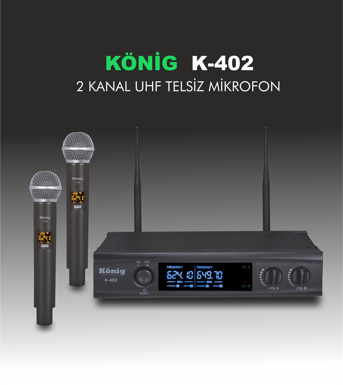 König K–402EE Telsiz Mikrofon