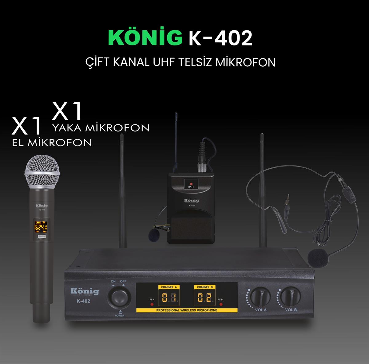 König K–402EY Telsiz Mikrofon