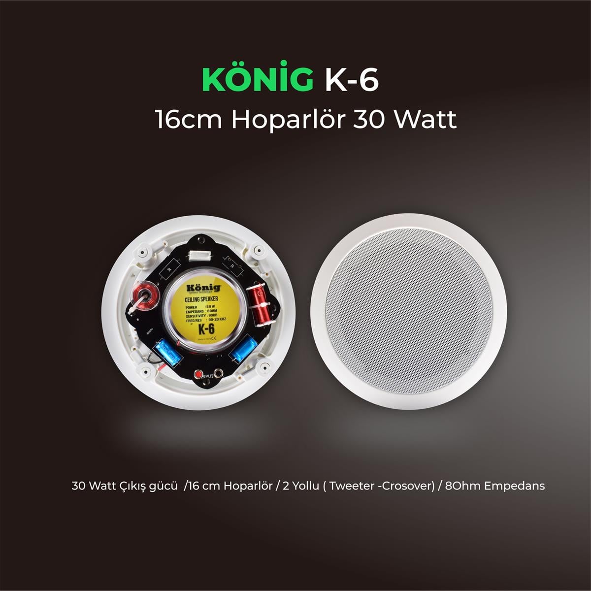 König K–6 Alçıpan Hoparlör