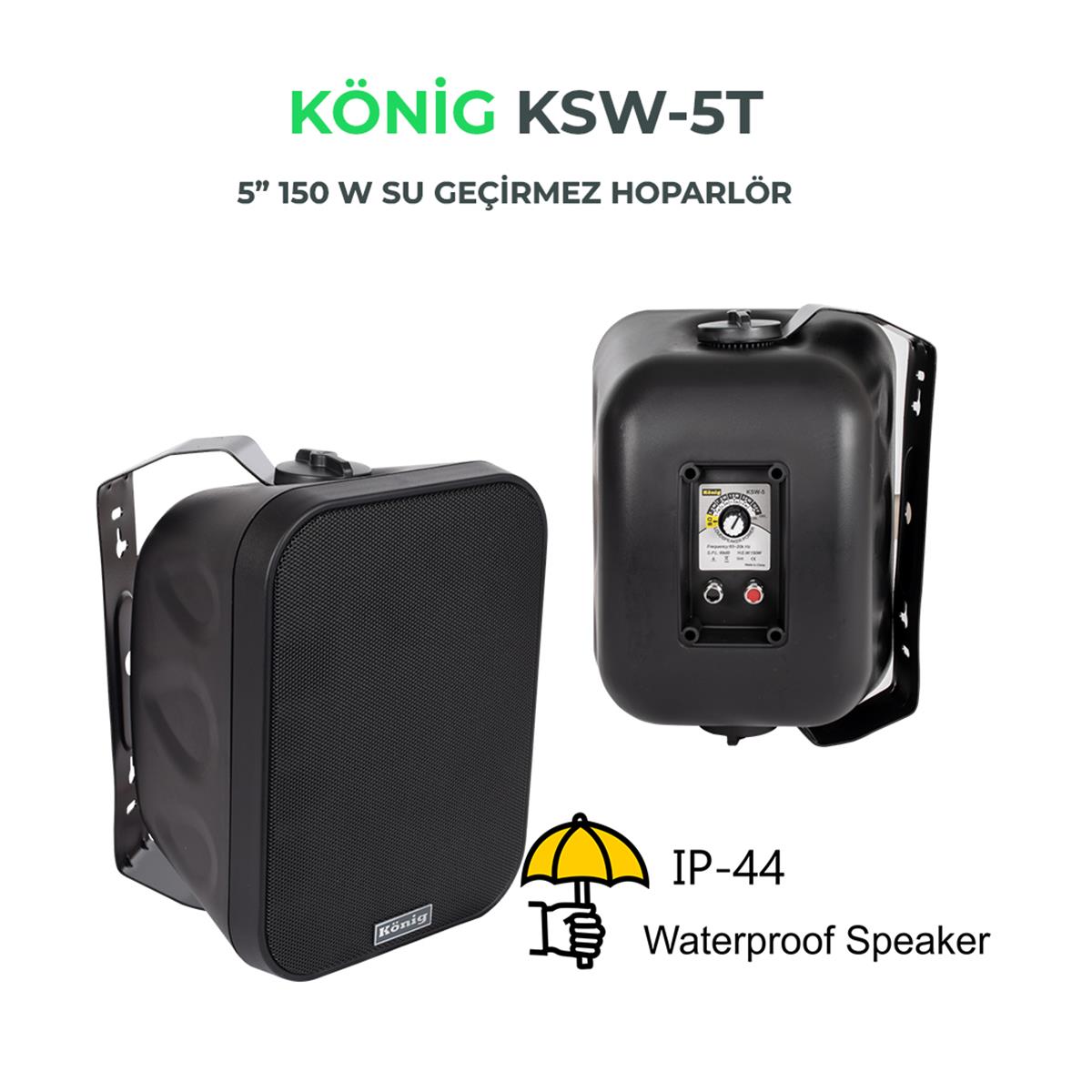 König KSW–5T Su Geçirmez Sütun Hoparlör