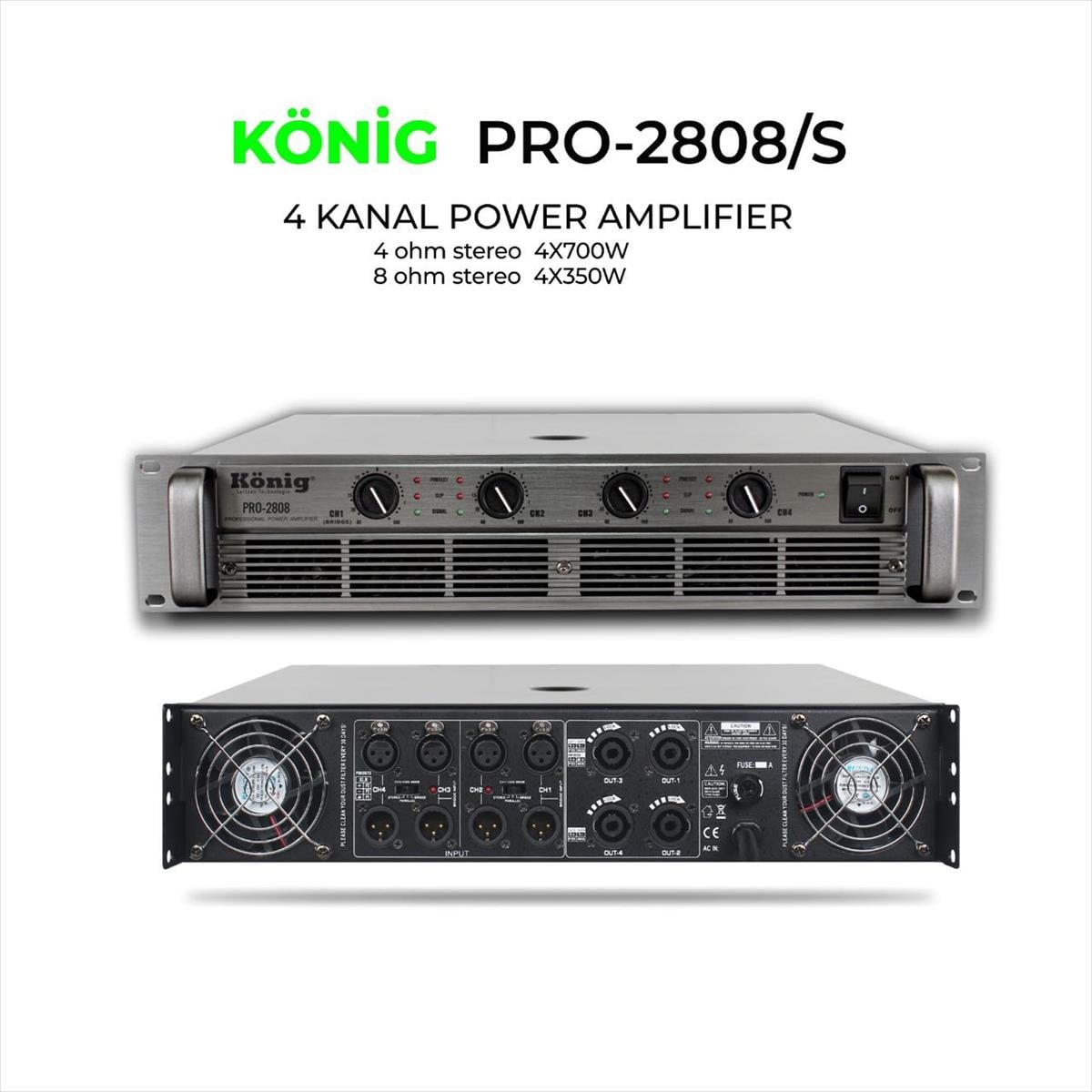 König PRO 2808 Power Amplifier