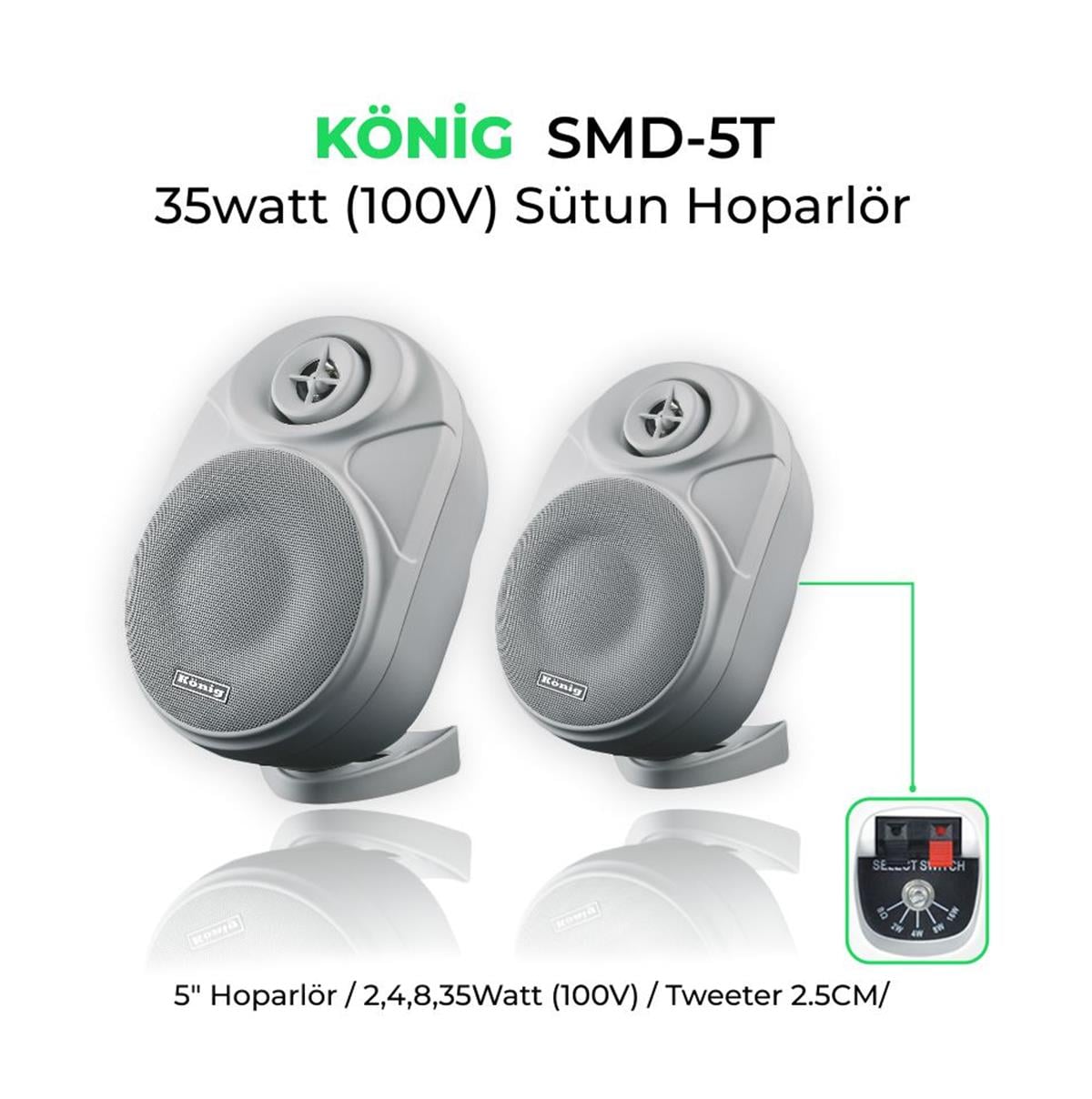 König SMD–5T Sütun Hoparlör