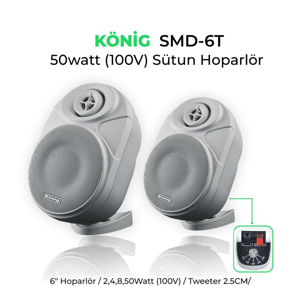 König SMD–6T Sütun Hoparlör