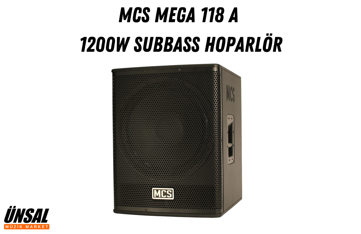 MCS Mega 118 A 1200W Aktif Subbass Kabin Hoparlör