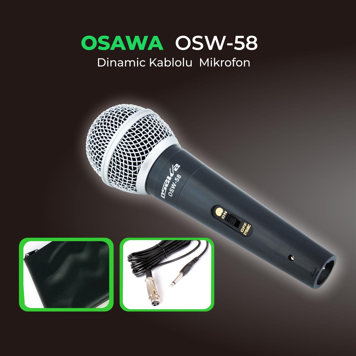 Osawa OSW–58 Dinamic Kablolu Mikrofon