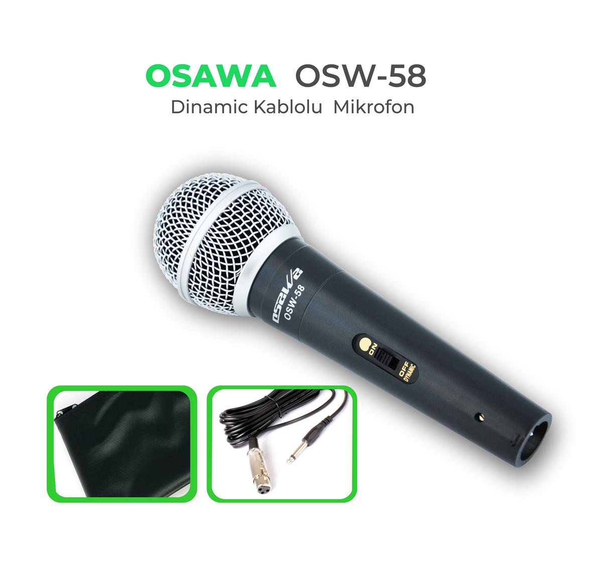 Osawa OSW–58 Dinamic Kablolu Mikrofon