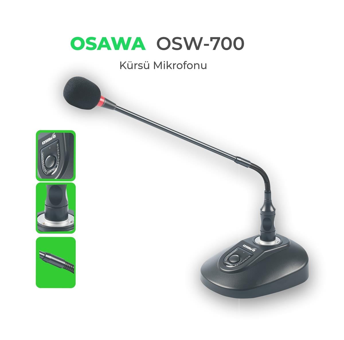 Osawa OSW–700 Kondansatörlü Kürsü Mikrofon