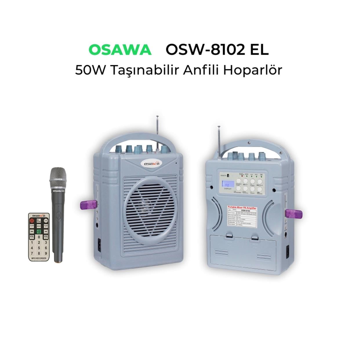 Osawa OSW–8102 E Portatif Mixer Telsiz Anfi El