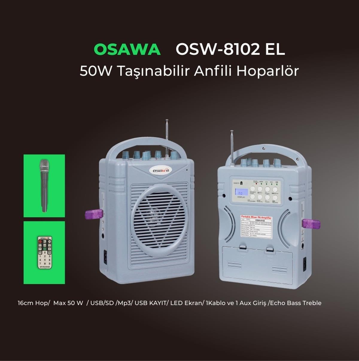Osawa OSW–8102 E Portatif Mixer Telsiz Anfi El