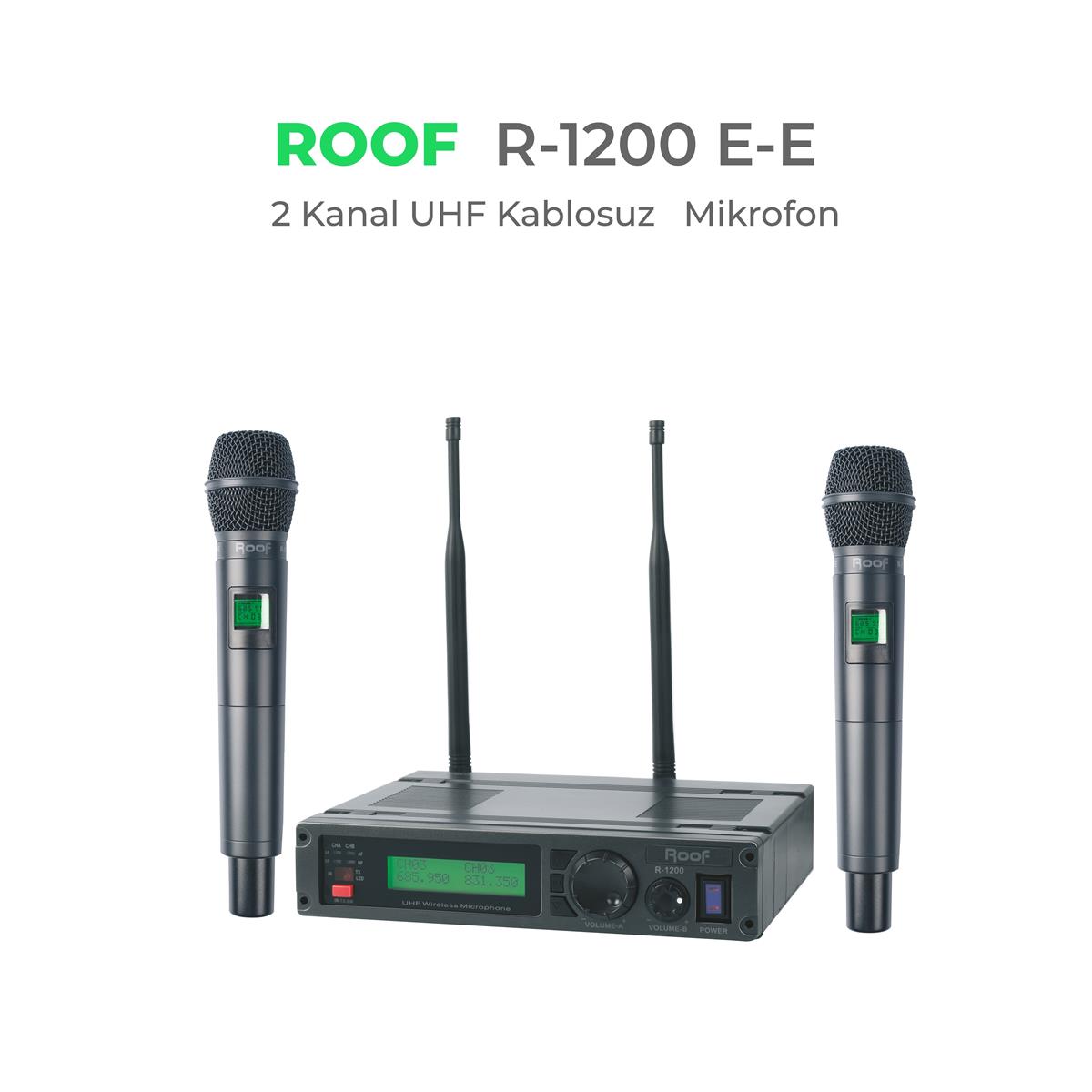 Roof R-1200 E-E  2 El Telsiz Mikrofon Seti 