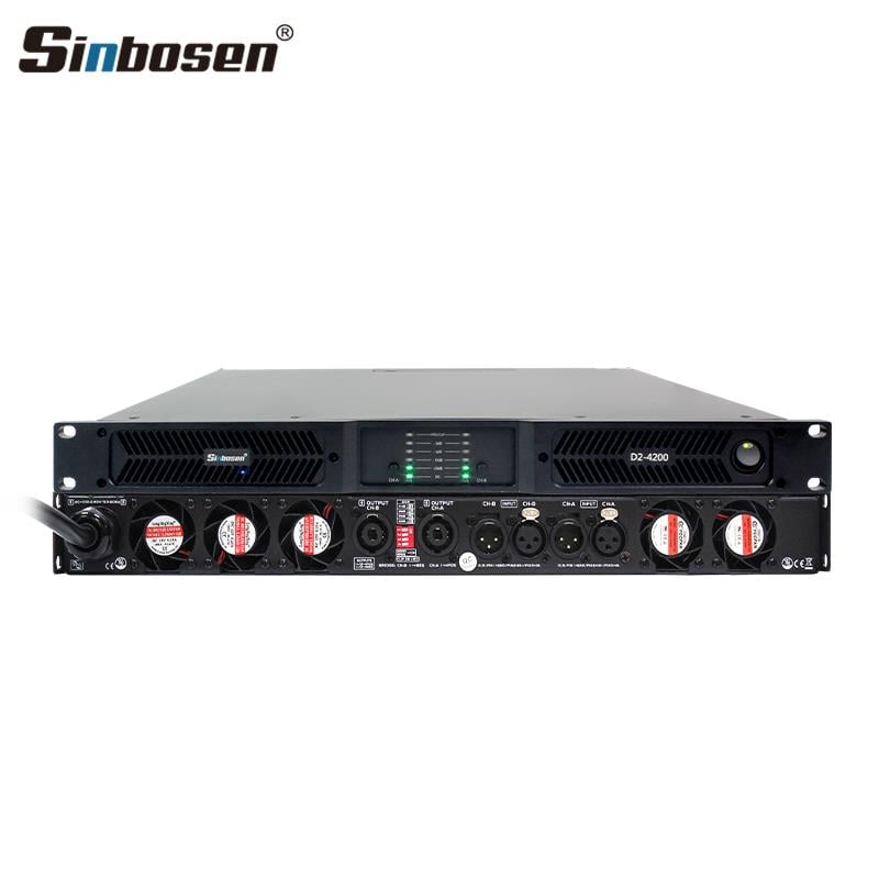 Sinbosen D2-4200 Profesyonel Hat Trafolu 2 Kanallı Subwoofer Amplifikatör Amfi