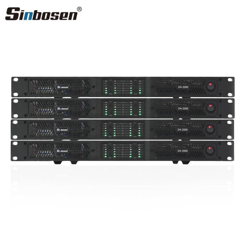 Sinbosen D4-2000 Profesyonel Hat Trafolu 2 Kanallı Amplifikatör Amfi