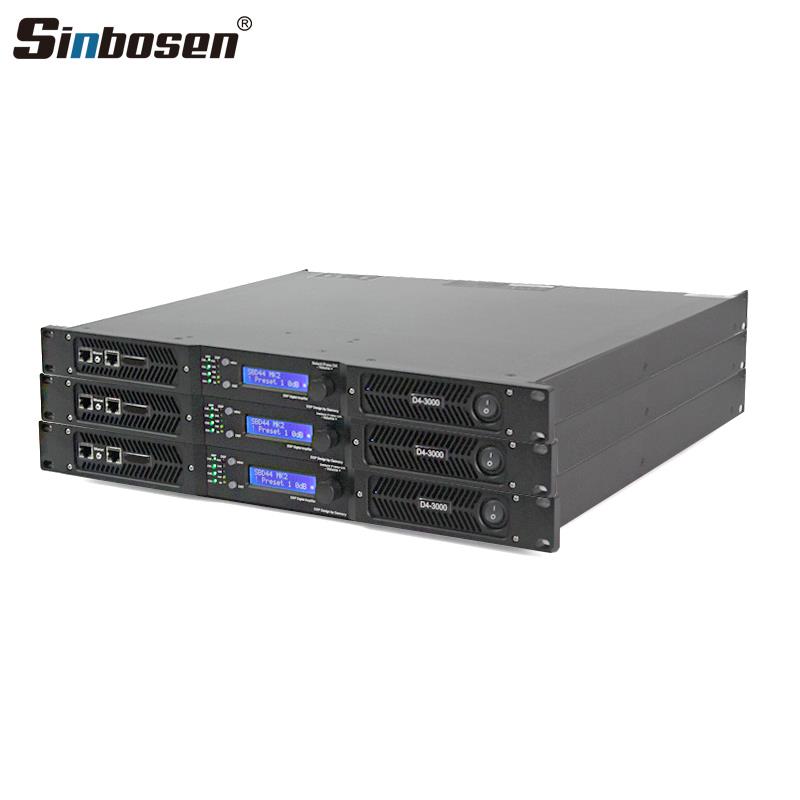 Sinbosen D4-3000 Profesyonel Hat Trafolu DSP 4 Kanallı Dijital Amplifikatör Amfi