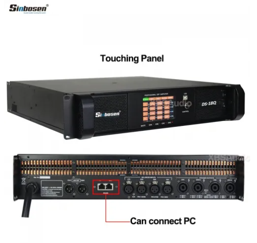 Sinbosen DSP18000Q 4 Kanal Digital DSP Yüksek Kaliteli Power Amplifier Amplifikatör
