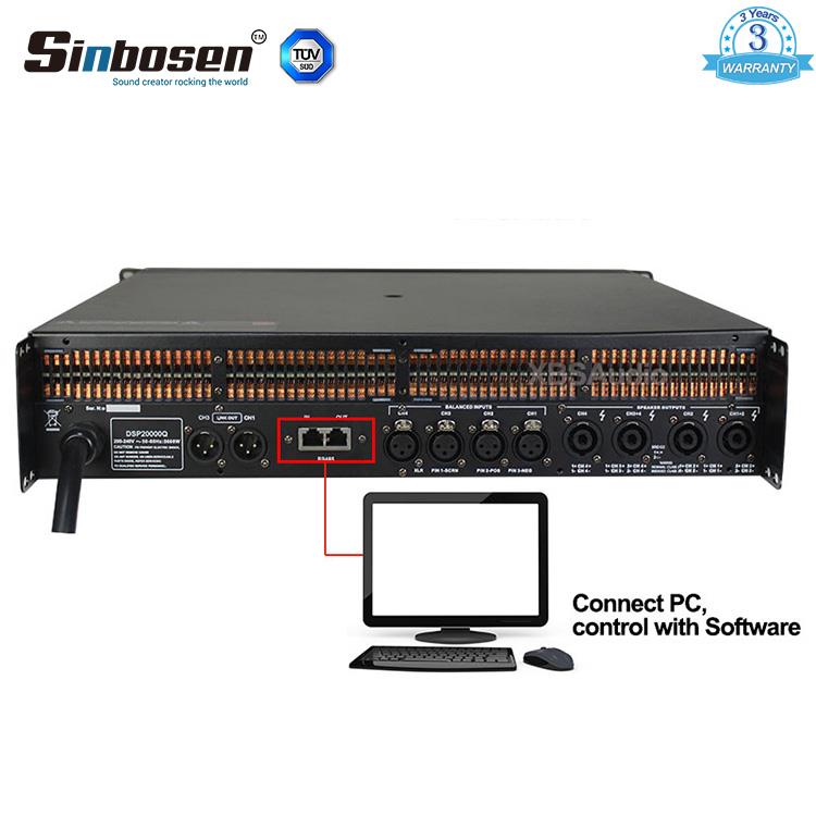 Sinbosen DSP20000Q 4 Kanal Subwoofer Digital DSP Yüksek Kaliteli Power Amplifier Amplifikatör