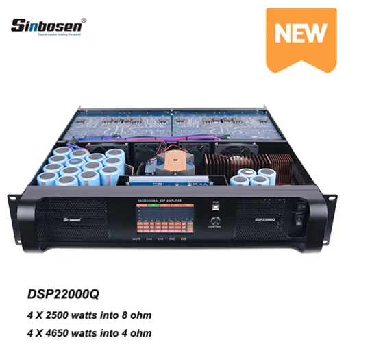 Sinbosen DSP22000Q 4 Kanal Subwoofer Digital DSP Yüksek Kaliteli Power Amplifier Amplifikatör