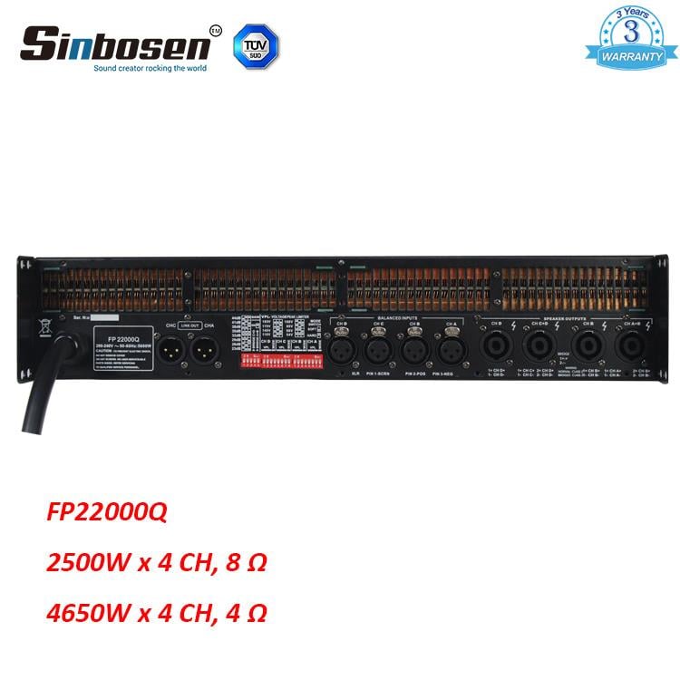 Sinbosen FP22000Q Profesyonel Subwoofer Güç Amplifikatörü
