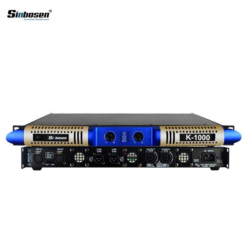 Sinbosen K-1000 2 Kanal Yeni Tasarım Digital Power Amplifier Amplifikatör