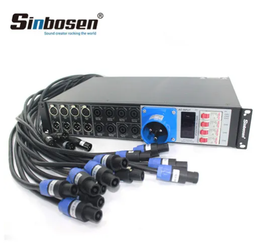 Sinbosen Power Distributor LAS4+8 Profesyonel Ses Sistemi Hat Dizisi Hoparlörler Güç Kontrol Cihazı Distribütörü