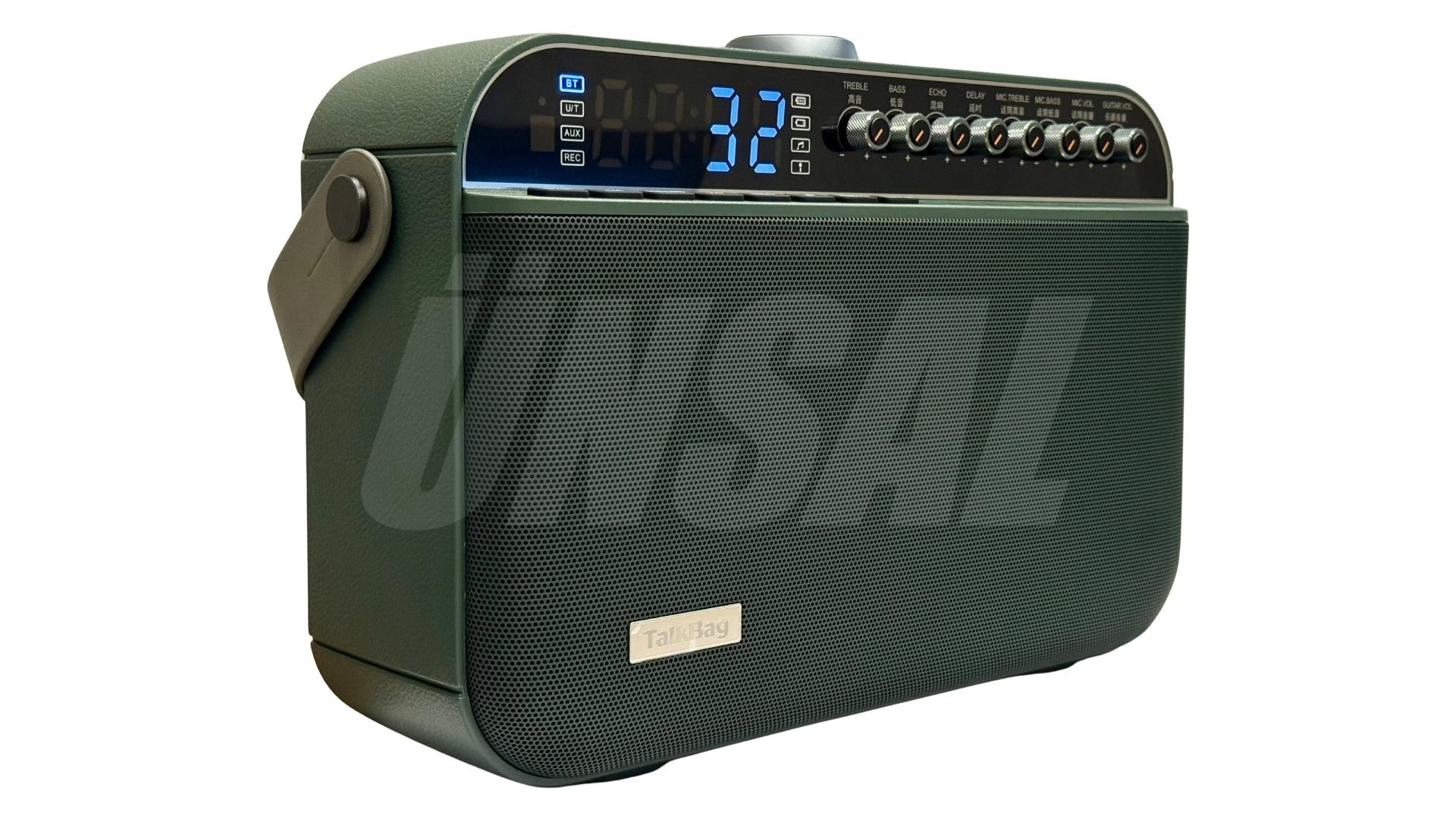Talk Bag TB-100G Taşınabilir Şarjlı Bluetooth Hoparlör | El ve Kafa Tipi Mikrofonlu