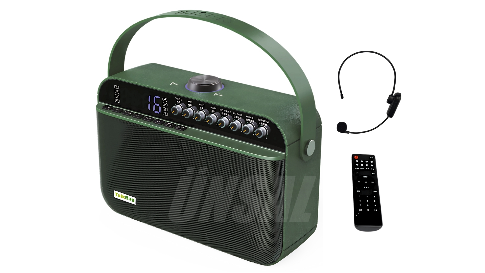 Talk Bag TB-100G Taşınabilir Şarjlı Bluetooth Hoparlör Headset (Kafa Tipi Mikrofon)