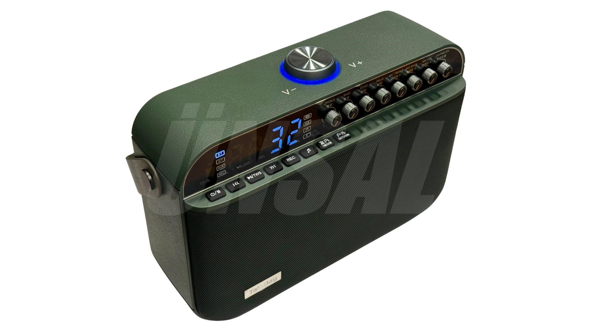 Talk Bag TB-100G Taşınabilir Şarjlı Bluetooth Hoparlör | El ve Kafa Tipi Mikrofonlu