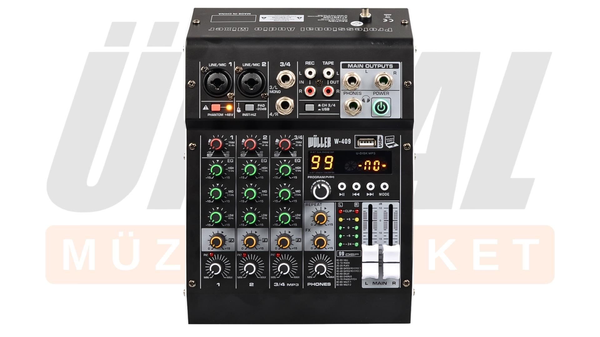 Wöller W-409 4 Kanal Deck Mikser