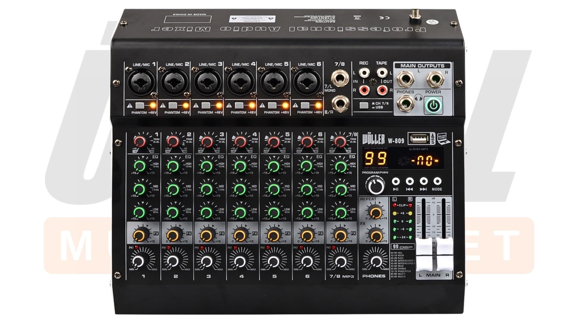 Wöller W-809 8 Kanal Deck Mikser